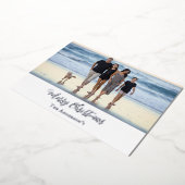 フォトシルバー金ゴールドバラゴールドフォイルクリスマスホリデー 箔シーズンカード (回転した状態)