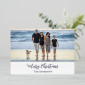 フォトシルバー金ゴールドバラゴールドフォイルクリスマスホリデー 箔シーズンカード (立ち正面)