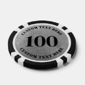 フォトシルバー100 番号付き ポーカーチップ (シングル)