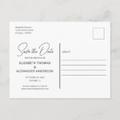 フォトシンプルエレガントスクリプトの発表葉書 案内ポストカード (裏面)