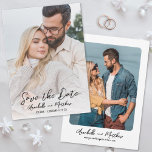 フォトシンプルスクリプ結婚トのミニマル セーブザデート<br><div class="desc">ミニマルシンプルリストウェディング日付カードを保存。この時代を超越したデザインは、前面と背面の両方の写真を備え、各々は柔らかいtouchのための丸いエッジを持っエレガントている。前面の写真は完全な宇宙を取り上げ、下に白い透明なグラデーション効果を持ち、画像にシームレスにフェードインする。この微妙なオーバーレイは、手書きの台本の書道に「日付を保存」を含む文字エレガントを、新郎新婦の名前、日付結婚、場所と一緒に簡単に読す。グラデーション効果を削除するもし場合は、変更されていないクリーナな外観を使用する。背中には別の写真の宇宙とカップルの名前と彼らのウェブサイトまたは追加の結婚文字を含むスポットが含まカスタムれる。完全にカスタマイズ可能で、すべての文字、フォント、および写真を編集して、スタイルとテーマに合結婚わせることができます。印刷バージョンまたはデジタルダウンロードのいずれかを選択する。デジタルオプションを使用すると、デザインをゲストに電子メールで送信したり、お好みのローカルプリンタでプリントしたりできます。このシンプル意味のあるカードは、特別な日を発表するエレガントための個人的な方法を探しているカップルに最適である。</div>
