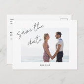 フォトシンプルセーブ・ザ・デート案内 ポストカード (正面/裏面)