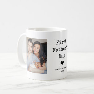 フォトシンプルタイプライター文字   First Father's Day コーヒーマグカップ