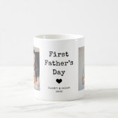 フォトシンプルタイプライター文字 | First Father's Day コーヒーマグカップ (中央)