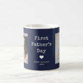 フォトシンプルタイプライター文字 | First Father's Day コーヒーマグカップ (中央)