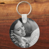 フォトシンプルフォトハッピーヴァレンティーンズキーチェーン キーホルダー (正面)