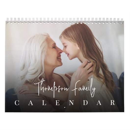 フォトシンプルミニマルタイポグラフィレタリングスタイル カレンダー (カバー)