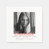 フォトシンプルモダンミニマル卒業 スタンダードカクテルナプキン (正面)