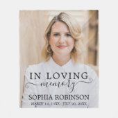 フォトシンプルモダンメモリアル記念 フリースブランケット (正面)