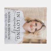 フォトシンプルモダンメモリアル記念 フリースブランケット (正面(横))