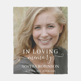 フォトシンプルモダンメモリアル記念 フリースブランケット