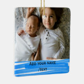 フォトシンプル文字カラフルstarsテクスチャの追加 セラミックオーナメント (右)