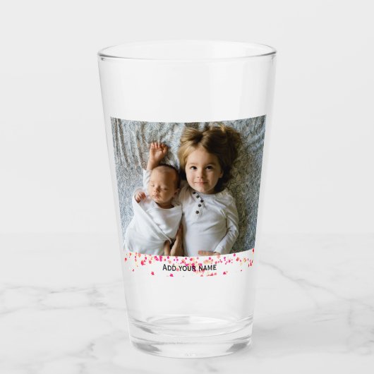 フォトシンプル文字カラフルstarsテクスチャの追加 タンブラーグラス (正面)