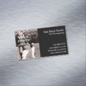 フォトシンプル文字黒と白の追加 マグネット名刺 (インサイチュ)