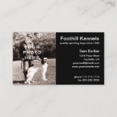 フォトシンプル文字黒と白の追加 名刺 (正面)