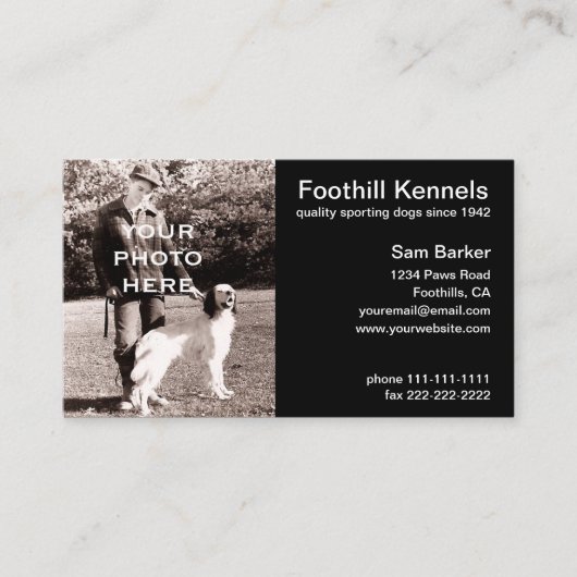 フォトシンプル文字黒と白の追加 名刺 (正面)