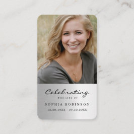 フォトシンプル祈りの言葉シルバフェイクーカード 名刺