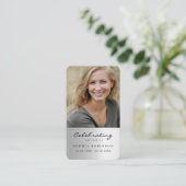 フォトシンプル祈りの言葉シルバフェイクーカード 名刺 (スタンド正面)