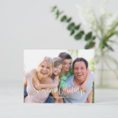 フォトシーズンのグリーティングネームホリデーカード シーズンポストカード (スタンド正面)