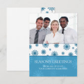 フォトシ企業のーズグリーティングポストカードブルー シーズンポストカード (正面/裏面)