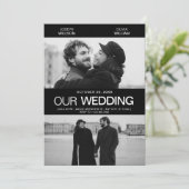 フォトジェニック映画ポスタ結婚ーのミニマモダンリスト 招待状 (スタンド正面)