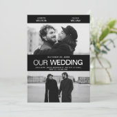 フォトジェニック映画ポスタ結婚ーのミニマモダンリスト 招待状 (スタンド正面)