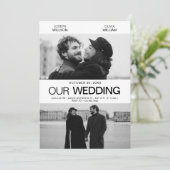 フォトジェニック映画ポスタ結婚ーのミニマモダンリスト 招待状 (スタンド正面)