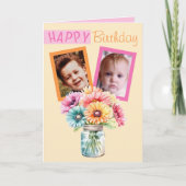 フォトジェラベラ・オレンジピンク誕生日2 カード (正面)