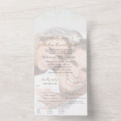 フォトジオメトリック抽象芸術金ゴールドフレームがすべてオン オールインワン招待状 (内側)