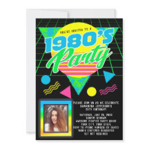 フォトジオメトリック1980sレトロ80s誕生日パーティー