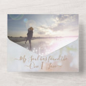 フォトジオメトリ抽象芸術金ゴールドフレーム オールインワン招待状 (裏面)