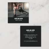 フォトジカスタムムグレー スクエア名刺 (正面/裏面)