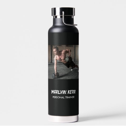 フォトジカスタムムビジネスグレー ウォーターボトル (左面)