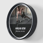 フォトジカスタムムビジネスグレー 壁時計 (傾斜)