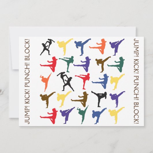 フォトジャパン空手武術アーツボーイ子供の誕生日 サンキューカード (裏面)