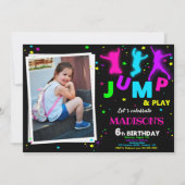 フォトジャンプ誕生日の招待バウンスハウス招待状 招待状 (正面)