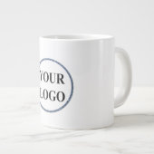 フォトジャンボマグADDロゴのコラージュクールモダン ジャンボコーヒーマグカップ (正面右)