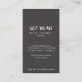 フォトジャーナリストのジャーナリズムBusiness Card 名刺 (裏面)