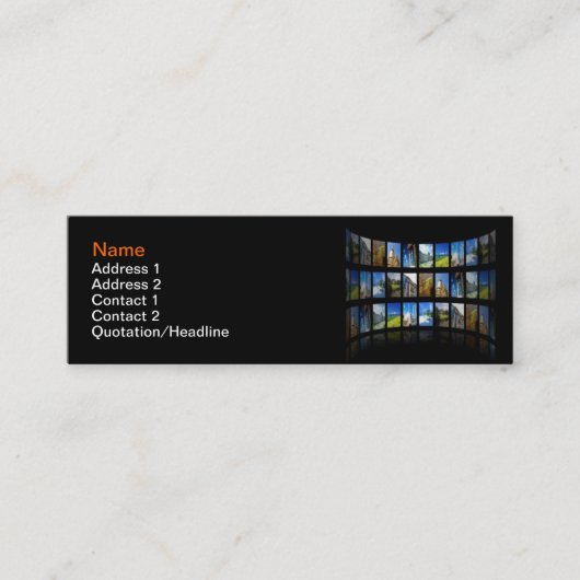 フォトジャーナリスト名刺 スキニー名刺 (正面)