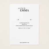 フォトジュエリーイヤリング表示カード (裏面)