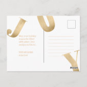 フォトジョイクリスマスホリデーフェイスライン聖なる書物、 経典 ポストカード (裏面)