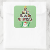 フォトジョイパーソナライズされたクリスマス スクエアシール (バッグ)