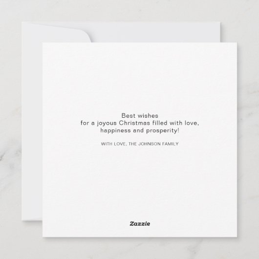 フォトジョイメリークリスマスフラットホリデーカード シーズンカード (裏面)