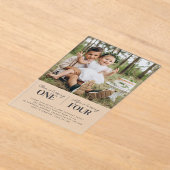 フォトジョイントファースト誕生日招待状 アクリル招待状 (レイダウン)