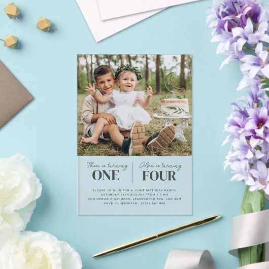 フォトジョイントファースト誕生日招待状 アクリル招待状 (インサイチュ (ウェディング))