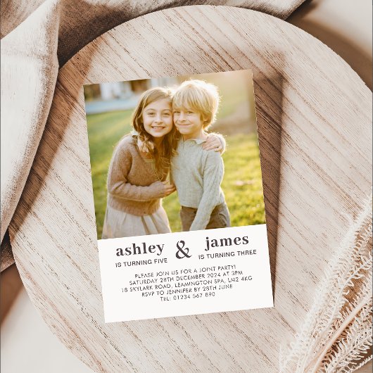 フォトジョイント誕生日招待状 招待状