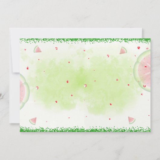 フォトスイカ誕生日の招待フルーツ招待状 招待状 (裏面)