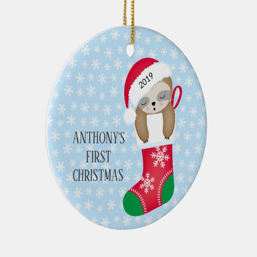 フォトスイートスロッスベビー初めてのクリスマスオーナメント セラミックオーナメント (右)