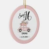 フォトスイート16バラピンク水色名 セラミックオーナメント (右)