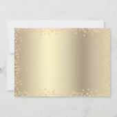 フォトスイート16モダン金ゴールドブラックグリッター誕生日 招待状 (裏面)